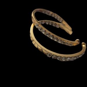 Gold Diamond Plated Hoops